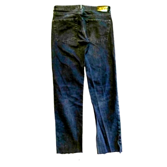 (4)🆕️ Zara Trafuluc Heart Grommets Distressed Ankle Grazer Jeans Waist 14"×L36" - Picture 4 of 6